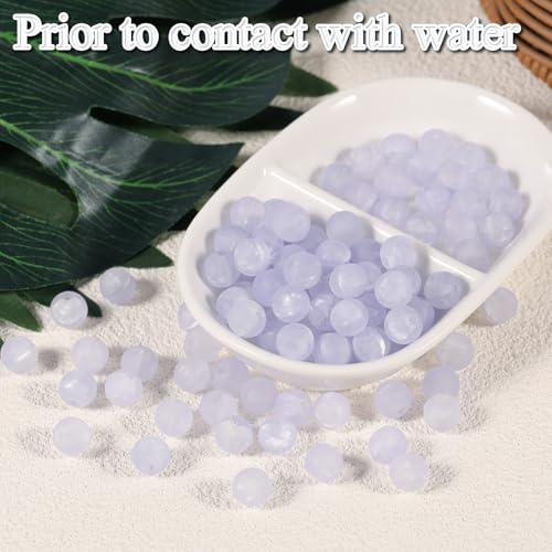 100Pcs Glass Beads 10mm Round Moon Frosted Cracked Water-Activated Transparent Glazed Beads, Ideal for DIY Bracelets Necklaces Phone Charms Craft Supplies (Purple) - color: Purple