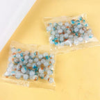 100 Pack 8mm Glass Beads for Jewelry Making, Graduated Color Mix, Bulk DIY Craft Supplies - color: Color1