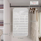 1 Pack Hanging Jewelry Organizer 80-Pocket Dual-sided Jewelry Storage for Earring Necklace Bracelet Ring Travel Holder, White - color: White
