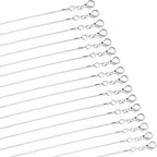 PAXCOO 30 Pack Bulk Necklace Chain Silver Plated Necklace Snake Chains for Jewelry Making, 1.2 mm (20 Inches) - size: 20 Inches