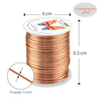 16 Gauge(1.5mm) Aluminum Wire 164 Feet(50 M) KSVZS Bendable Metal Wire for Crafts, Sculpting, Armature, Jewelry Making【3-in-1】+18 Gauge(1.0 mm) 32.8 Ft(10 M)+1 Plier(Champagne Gold) - size: 16Gauge, style: Champagne Gold