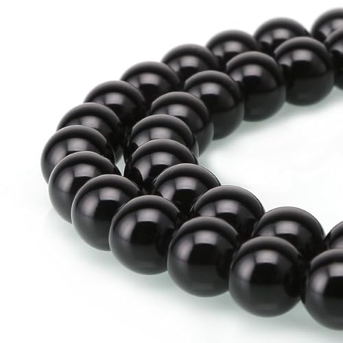 90pcs Adabele Natural Black Obsidian Healing Gemstone 4mm (0.16 inch) Small Round Beads Gem Stone Spacer for DIY Craft Jewelry Making GY24-4 - color: Obsidian, size: 4mm (90pcs/1 Strand)