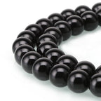 90pcs Adabele Natural Black Obsidian Healing Gemstone 4mm (0.16 inch) Small Round Beads Gem Stone Spacer for DIY Craft Jewelry Making GY24-4 - color: Obsidian, size: 4mm (90pcs/1 Strand)