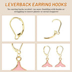 100pcs 18K Gold Plated Earring Hooks with 90 Jump Rings Leverback French Earring Hooks Hypoallergenic 304 Stainless Steel for Earrings Making - style: 18 K Gold Hooks