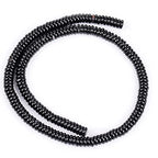 GEM-Inside 2x6mm Natural Polished Black Agate Stone Heishi Disc Rondelle Spacer Beads for Jewelry Making Full 15" Strand Energy Stone Healing Power Crystal - color: Black Agate