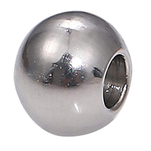 BEADIA Stainless Steel Spacer Beads 4x3mm Round Loose Charm Caps Beads for DIY Jewelry Making 100pcs with 1.5mm Hole - color: 4x3mm 1.5mm