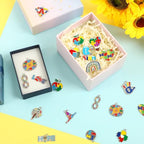 SANNIX 110Pcs Autism Awareness Charms, 55 Pairs Enamel Autism Awareness Jewelry Charms for Bracelets Earrings Necklace DIY Crafts Keychains Making - style: Autism Charms