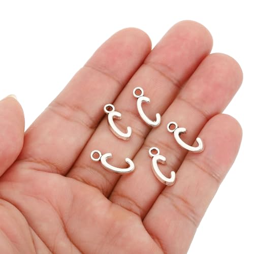 PATIKIL Letter Charm, 50pcs Alphabet Initial Pendant Charm Bulk DIY for Jewelry Making Bracelets Earrings Necklace - style: C