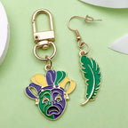 Sailanzi 21pcs Alloy enamel carnival classic comedy tragedy mask Jewelry Making DIY Keychain Earrings Pendant Various Design Charms for Jewelry Making Bracelets Necklace(SN1095) - color: SN1095