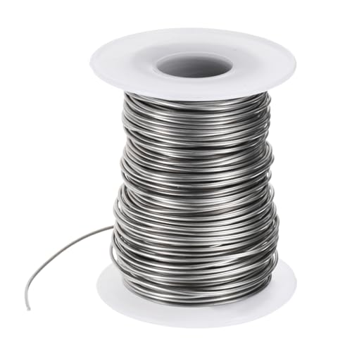 M METERXITY 17 Gauge Stainless Steel Craft Wire, 1.2mm 131 ft Bendable Floral Snare Wire for Jewelry Making/Sculpting/Armature Crafting/Floral Bonsai/DIY Crafts - size: 17 Gauge X 131 Ft