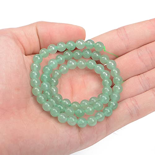 AD Beads Natural Gemstone Round Loose Beads 15" for Bracelet Necklace Earrings Jwelery Making Crafts DIY (4mm, Green Aventurine) - color: Green Aventurine, size: 4mm