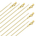 GTVOODX 10pcs Gold Plated Adjustable Thin Necklace Chains Bulk for Jewelry Making Stainless Steel 0.75mm Rectangle Cable Chains with Adjust Clasp for Women - color: Gold Rectangle Cable