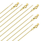 GTVOODX 10pcs Gold Plated Adjustable Thin Necklace Chains Bulk for Jewelry Making Stainless Steel 0.75mm Rectangle Cable Chains with Adjust Clasp for Women - color: Gold Rectangle Cable