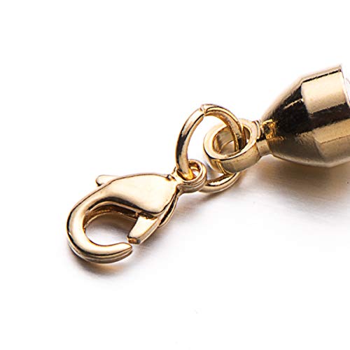 Zpsolution 6mm Magnetic Jewelry Clasps Lobster Clasp Oval Shape for Necklace Bracelet 8 pcs - color: Oval Gold and Silver
