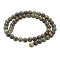 HARFINGTON 50pcs Natural Stone Beads 6mm Dragon Stone Round Gemstone Stone Loose Beading Real Genuine Smooth Balls Bead for Jewelry Making Bracelets Necklace Earrings DIY - color: Dragon Stone, size: 6mm