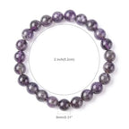 1Pcs Gemstone Bracelets, Amethyst Bracelets Ornament Adjustable Bracelets for Women DIY Necklace Bracelet Earring Jewelry Craft Making, about 5.2cm inner diameter, Bead: 8mm in diameter