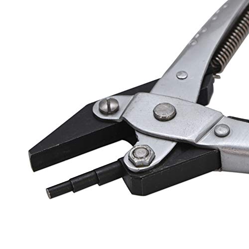 The Beadsmith 3-Step Round and Concave Nose Parallel Plier, Loops 3, 4, 5mm, 5.5 inches (140mm), Steel Tool for Jewelry Making, with Spring - style: 3-Step Round/Concave - 140mm