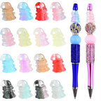 16Pcs Acrylic Ghost Focal Beads for Pens Colorful Ghost Fancy Space Beads for DIY Craft Beadable Pens Keychain Bracelet Necklace Earrings Jewelry Making - color: Ghost