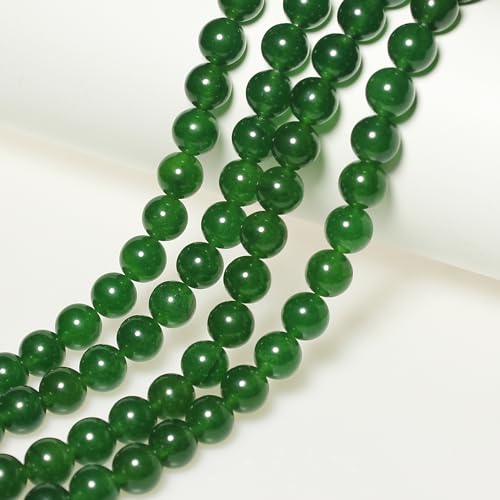 MJDCB Stone Beads 6mm 60pcs Round Blackish Green Jade Loose Gemstone Bead Charms for Jewelry Making Bracelet Necklace Earring Pendant - color: Blackish Green Jade, size: 6mm