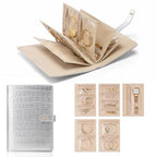 Vlando Travel Jewelry Case,Jewelry Organizers and Storage Jewelry Book Ring Binder with Clear Zipper Velvet Jewelry Pouches Bags for Rings,Necklace,Earrings-Silver - color: 08.Silver-Crocodile