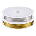 Cheriswelry 2 Rolls Jewelry Beading Wire Nylon Coated Stainless Steel Wire Tiger Tail Wire Bendable Craft Wire 0.38mm for DIY Necklace Bracelet Earring Supplies (164.04 Feet/Roll)