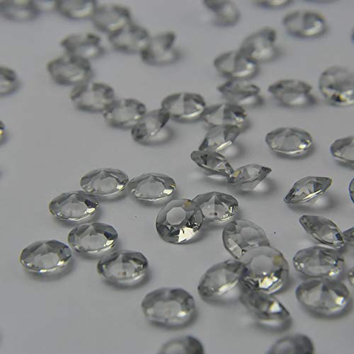 ZKC 10mm 1000PCS Crystal Acrylic Diamond Vase Fillers Beads for Wedding Centerpiece Table Scatter Shower Party Vase Beads Decorations(Grey) - color: Gray