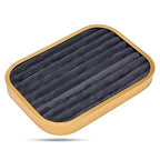 TheDisplayGuys - Aluminum Jewelry Organizer Display Tray - Faux Suede Insert - 9 Ring Holder Rows - Gold/Grey - color: Grey Suede, size: Jewelry Rows - 9, style: Aluminum - Gold