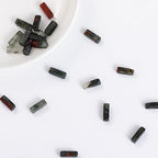 Natural Bloodstone Rectangle Tube Beads 4x13mm 38cm/str Loose Semi Gemstone Stone Beads for Making Bracelets Necklace Earrings - color: BloodStone, size: 4x13mm Rectangle