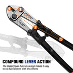 WORKPRO 30" Bolt Cutter, Chrome Molybdenum Steel Blade, Heavy Duty Bolt Cutter with Soft Rubber Grip, Cutting Tool for Cut Chain, Wire, Screw, Rivet - size: 30"
