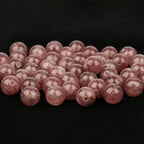 About 35pcs 10mm Natural Stone Beads Lepidolite Beads Crystal Gemstone for Jewelry Making, DIY Bracelet Necklace - color: Lepidolite, size: 10mm