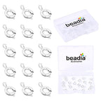 BEADIA Silver Plated Spring Clasps Non Tarnish 6mm 20pcs for Jewelry Making Findings - color: Spring Clasps Silver, size: 6mm