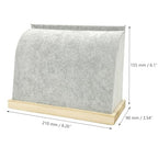 Cambered Necklace Display Stand with Flannelette Soft Mat Wood Jewelry Organizer Tabletop Display Holder for Necklaces, Choker Pendant (Light Grey) - color: Light Grey