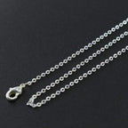 Wholesale 12 PCS Silver Plated Solid Brass Flat Cable Chains Bulk for Jewelry Making (18 Inch(1.5MM)) - color: Silver, size: 18 inch-0.059 inch