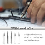 MECCANIXITY Pack of 10 900M Solder Tips Internally Heated Soldering Tips with Cleaning Sponge Pad Replacement Welding Accessories Kit for Electrical Solder Station Tip (900M-T-0.8B) - style: 900M-T-0.8B