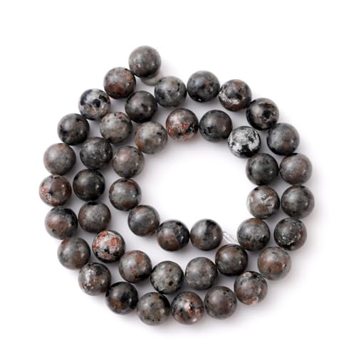 6mm 60pcs DIY Natural Flame Stone Yooperlite Beads Round Healing Crystal Gemstone Loose Beads for Jewelry Making Handmade Bracelet Necklace - color: Flame stone Yooperlite, size: 6mm