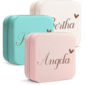 Personalized Travel Jewelry Box,Custom Leather Jewelry Case with Name,Customized Birthday Christmas Valentines Day Gifts for Women Bridesmaid Girls - color: Style 02