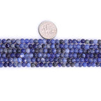 4mm Natural Stone Blue Sodalite Jasper Frosted Matte Unpolished Round Spacer Beads for Jewelry Making Strand 15 inch - color: Blue Sodalite, size: 4mm