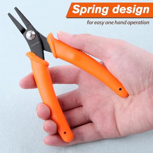 5.5 Inch Thin Flat Nose Pliers With Smooth Jaw - Precision Jewelry and Craft Making Tool for Wire Straightening - Duck Billed, Chain Nose, Micro Pliers - style: Pliers with Smooth Jaw
