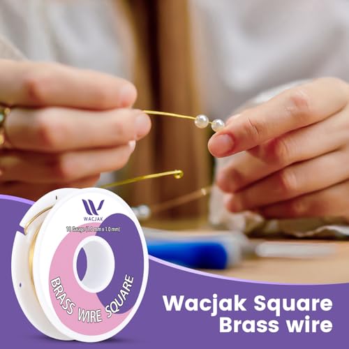 Square Brass Wire 18ga, 30ft – Durable Raw Brass for Crafting and Jewelry - color: 18 Gauge(1.0x1.0mm)