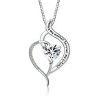 Forever Connected Mother & Son Necklace – Heart Pendant Gift for Mom, Sterling Silver Jewelry for Mother's Day or Birthday - style: Mom A