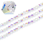 250pcs Czech 6mm (0.24 Inch) Faceted Bicone Crystal Glass Loose Beads Spacer Bulk Crystal AB for DIY Craft Jewelry Making CCB602 - color: Crystal Ab, size: 6mm - 250pcs