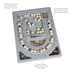 The Beadsmith Bead Board, Grey Flocked, 3 U-Shaped Channels, 6 Recessed Compartments, 9.5 x 13 inches, Design Boards for Creating Bracelets, Necklaces and Other Jewelry - size: 28" - 3 Channel