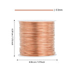 [328 Feet]28 Gauge Craft Wire Jewelry Wire 100M/0.3mm Rose Gold Plated Thin Brass Wire Soft Metal Wire Bulk for Jewelry Making - color: Rose gold, size: 0.3mm