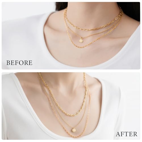 3 Pcs Necklace Extenders for Women 14K Gold Plated Necklace Extender Chain Extenders for Necklaces Anklet Bracelet Extender with Lobster Clasp Necklace Extension for Jewelry Making (1 2 3 Inch) - color: Gold