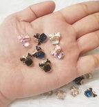 16-Pcs Crystal Jewelry Making Charms Silver Pendant Charm For Women Making Jewelry Crafts Rhinestone Charms - color: Ribbon