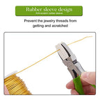 BENECREAT Double Nylon Jaw Pliers Flat Nose Pliers with Adhesive Jaws for DIY Jewelry Making Hobby Projects, Green - color: Green
