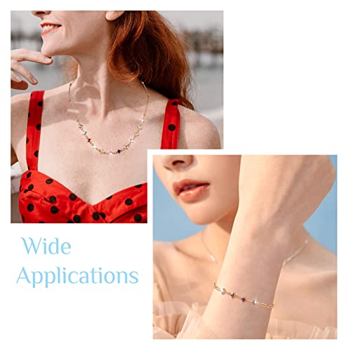 20pcs Cubic Zirconia Links Connectors 10 Color Rhombus Crystal Double Loop Charms Retro Golden Dainty Pendant for DIY Jewelry Bracelets Necklaces Keychain Making