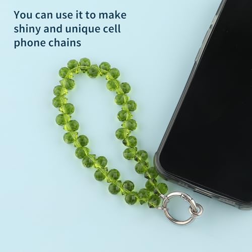100pcs Olive Green Faceted Crystal Glass Beads 8x10mm, Shiny Teardrop Glass Beads for Jewelry Making, Crystal Beads for Bracelet Necklace Earring DIY Craft - color: Olive Green