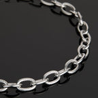 UMAOKANG 2 Yard Stainless Steel Chain for Jewelry Making Embossed Oval Link Chain Necklace DIY for Men and Women Jewelry DIY Accessories - color: Oval (Steel)