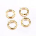 HDSupplies 100 Pieces - 304 Gold Tone Stainless Steel Jump Rings - 10mm - 18 Gauge (1mm Thickness) - color: Gold Tone Stainless Steel, size: 10mm / 1mm Thick / 18 Gauge